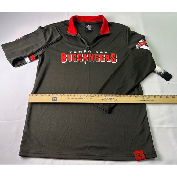 NWT NFL Tampa Bay Buccaneers Football Team Apparel Quarter Zip Pullover Shirt XL - Picture 7 of 12